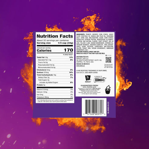 12 3.2 oz Takis Fuego Hot Nuts pc / Snack Size Box, Hot Chili Pepper & Lime Flavored Extreme Spicy Double-Crunch