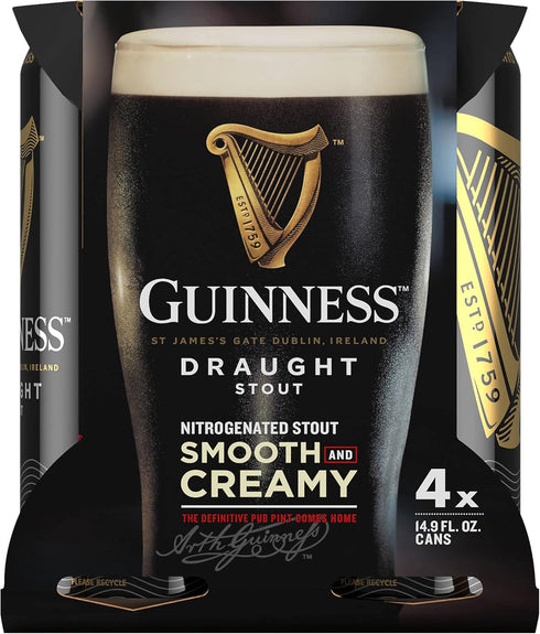Guinness Pub Draft Stout, 4 pk, 14.9 oz cans, 4.3% ABV
