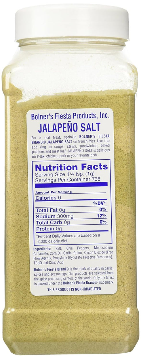 Bolner's Fiesta 30 Oz. Extra Fancy Jalapeno Salt