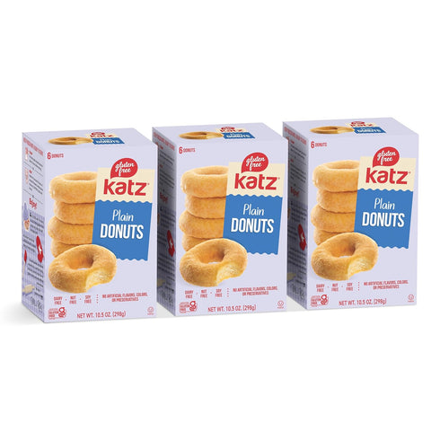 Katz Gluten Free Plain Donuts. Ready to Finish, Free of Soy, Sesame,