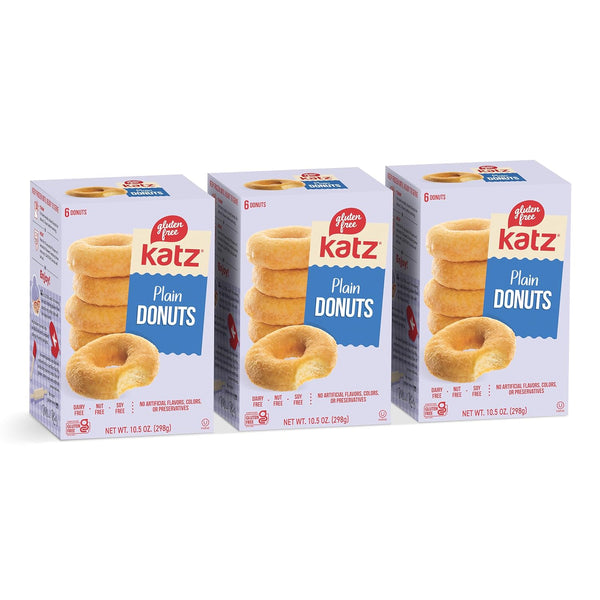 Katz Gluten Free Plain Donuts. Ready to Finish, Free of Soy, Sesame,