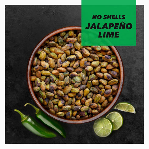Wonderful Pistachios No Shells, Jalapeño Lime, 11 Ounce Bag, Protein Snack, Pantry Staple