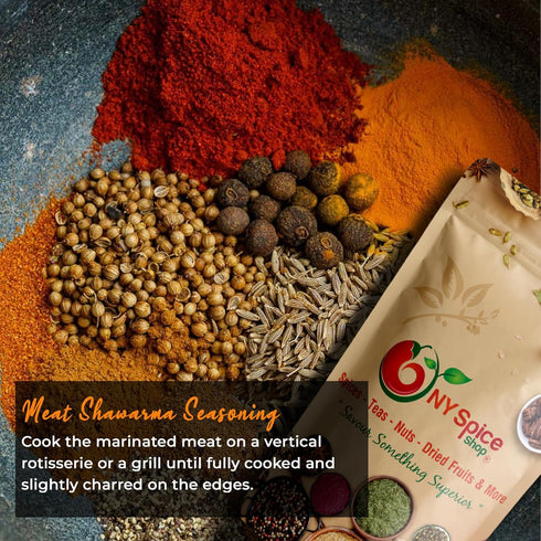 NY Spice Shop Meat Shawarma Seasoning, Authentic Mediterranean Blend Grilling Spices for Meat, 6 Ounce