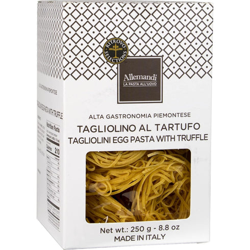 Allemandi Pasta Tagliolini Egg Pasta with Truffle - Made with Italian Durum Wheat