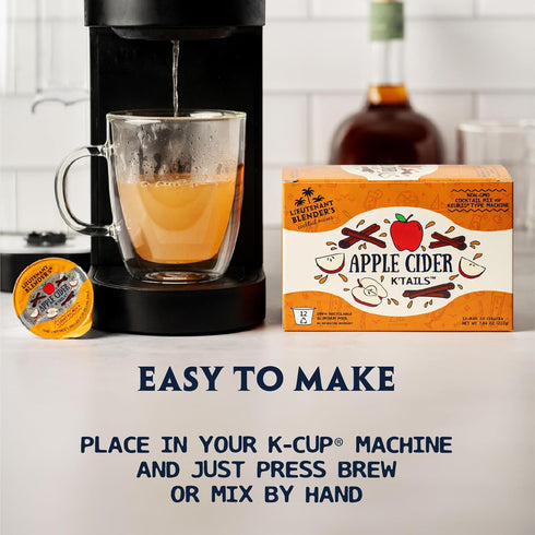 12 Lt. Blender's Apple Cider K'Tails - K-Cup Compatible or Mix by Hand Single-Serve Non-GMO Apple Cider Drink Mix