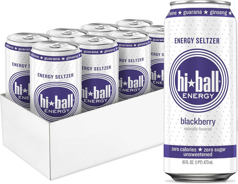 Hiball Clean Energy Drink - Blackberry - Zero Sugar, Zero Calorie Sparkling