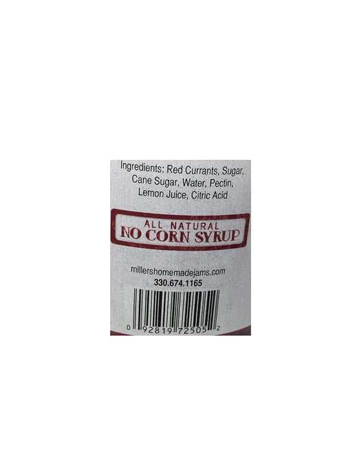 Mrs. Miller's 18 oz/509g Amish Homemade Red Currant Jelly