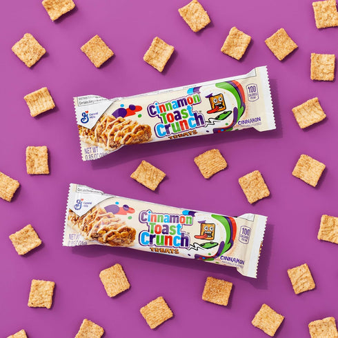 8 (Pack 6) Cinnamon Toast Crunch Breakfast Cereal Treat Bars, Snack Bars, ct