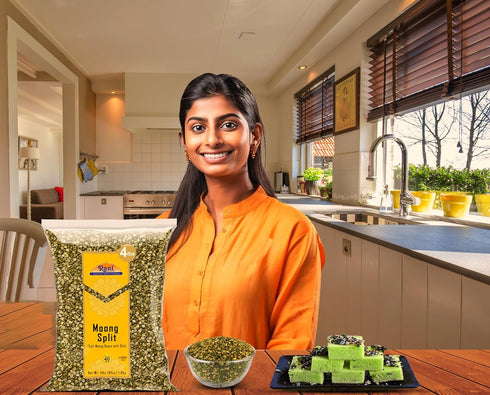 64oz (4lbs) 1.81kg Rani Moong Split (Split Mung Beans with Skin) Lentils Indian Bulk ~ All Natural | Gluten Friendly |