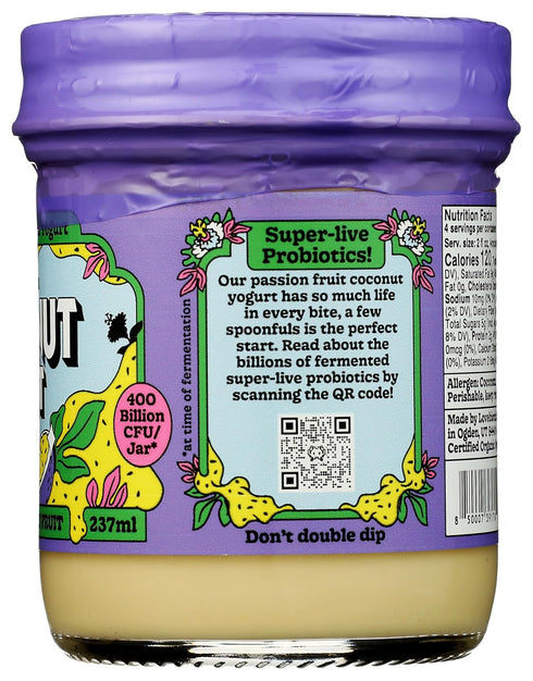 8 The Coconut Cult Organic Wild Passionfruit Coconut Yogurt, Ounce