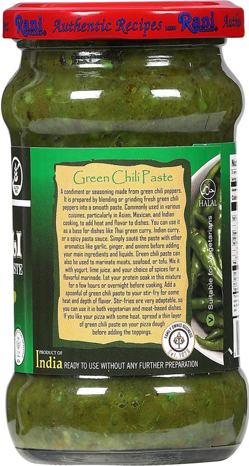 10.58oz (300g) Asian Kitchen Green Chilli Cooking Paste Glass Jar ~ Vegan | Gluten Free | NON-GMO | No Colors | Indian