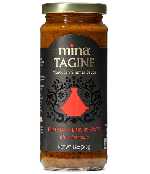 Mina Tagine Moroccan Fish Simmer Sauce - 12 oz - Tomato, Herbs & Spices, Chermoula, Lemon & Olive Oil