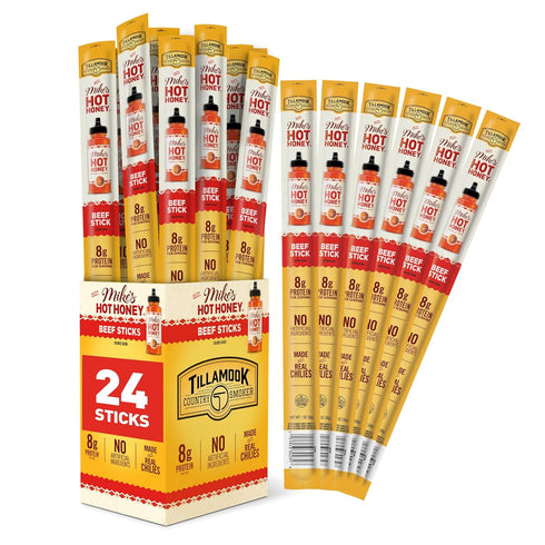 Tillamook Country Smoker 100% Premium Beef Sticks, Mike's Hot Honey, 1 Ounce