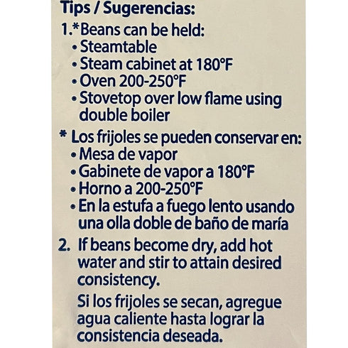 Santiago 1.64 Low Sodium Dehydrated Vegetarian Refried Beans with Whole Beans, Pound Bag