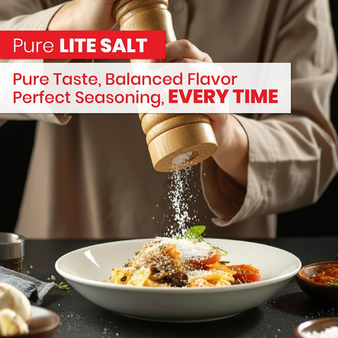 50% 2 Pacific Pelican Iodized Lite Italian Sea Salt, Less Sodium, Coarse Grain, Pound, Natural & Organic; best