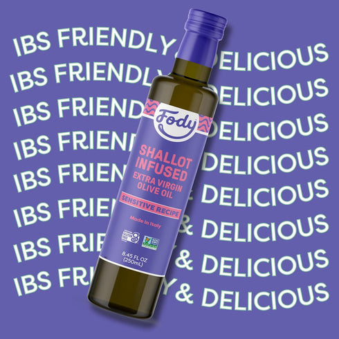 8.45 Oz (Pack 2), Fody Foods Shallot Infused Extra Virgin Olive Oil, of Low FODMAP Certified, Gut & IBS Friendly