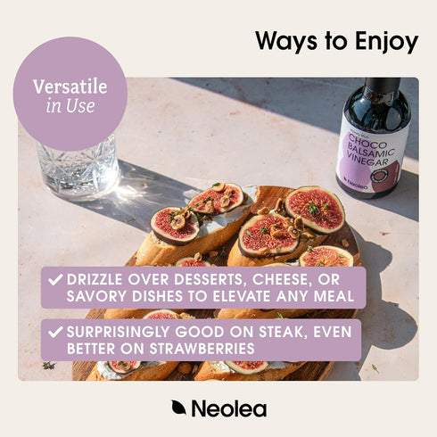 3 8.45 oz (250 ml) Neolea Chocolate Balsamic Vinegar from Greece - Aged Years in French Oak Barrels - Made from Grape