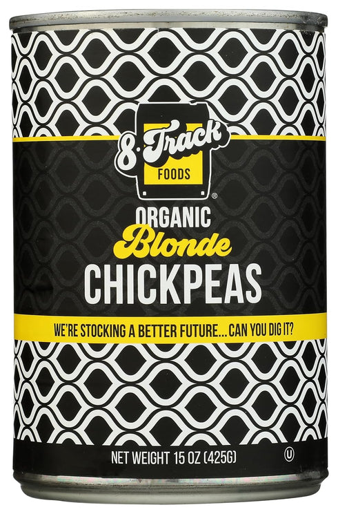 8 Track Foods Organic Blonde Chickpeas, 15 OZ