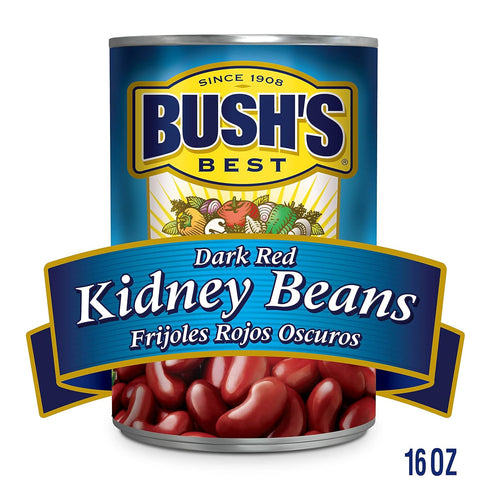 16oz (Pack 4) Bush's Best Dark Red Kidney Beans