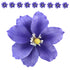 Global Sugar Art Clematis Sugar Cake Flowers, Light Purple, 3 Count by