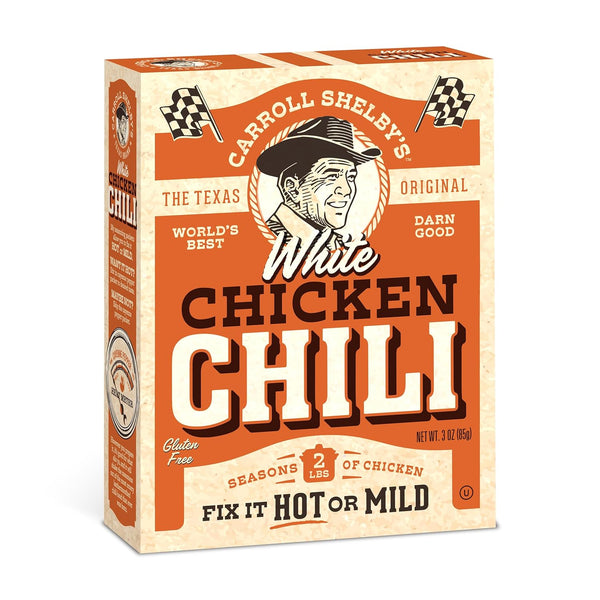 Carroll Shelby's Original Texas Brand White Chicken Chili Kit 3oz Box (Pack