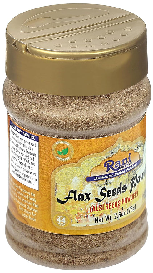 Rani Flax Seeds Powder, 2.6oz (75g) PET Jar, All Natural, Gluten Friendly, Non-GMO, Vegan
