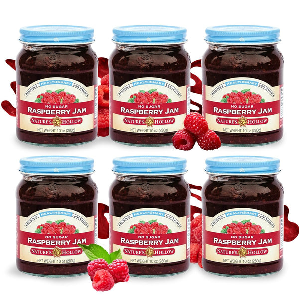 Nature's Hollow Raspberry Jam: Sugar Free Jam and Preserves, Low Cal, Non