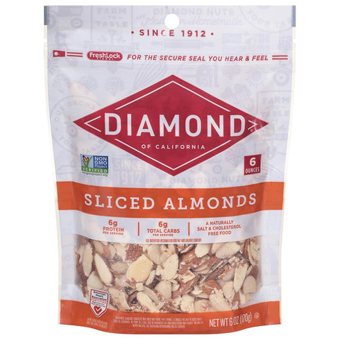 Diamond of California Sliced Almonds for Baking, Cooking and Salads, 6 oz.