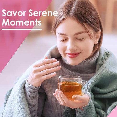 UBEEKOO 30 Hormone Balance Tea for Women, Organic Herbal Tea with Red Raspberry Leaf, Tulsi, Spearmint, Nettle for PMS