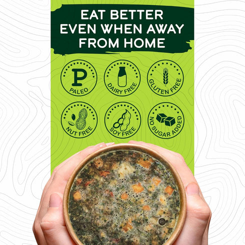 Wild Zora Instant Keto-Friendly Soups 5-Pack Variety, Broth with Grass-Fed Beef, Free-Range Chicken, Gluten-Free