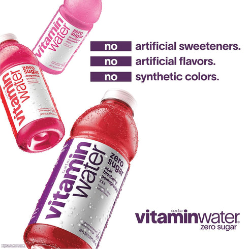 20 oz 12 Pack vitaminwater Shine Strawberry Lemonade Zero Sugar, Flavored Water Beverage, fl Bottles