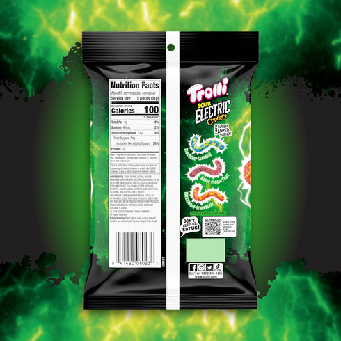 6.3 Trolli Electric Crawlers Candy, Ounce Bag