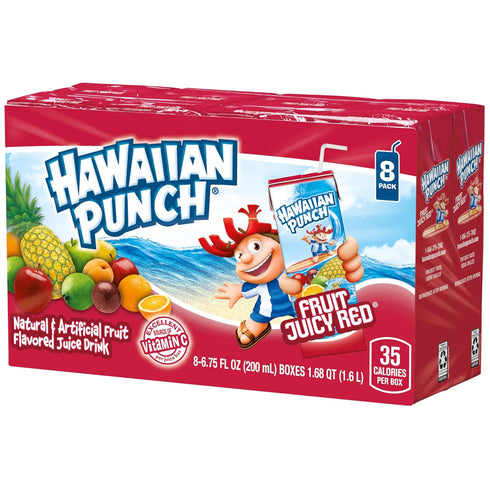 6.75 oz 32 Count (4 Packs 8), Hawaiian Punch Fruit Juicy Red Juice Drink, fl boxes, of Ready-to-drink, On-the-go
