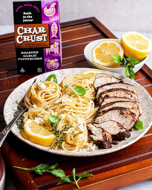 20 oz Char Crust Dry-Rub Seasonings Roasted Garlic Peppercorn | All-in-one seasonings | Perfect for Steak, Burgers