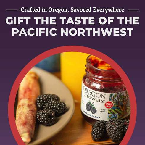 12 Oz (Pack 1) Oregon Growers Marionberry Fruit Spread - Marionberry Jam Made In Oregon, Blackberry Jam, Blackberry