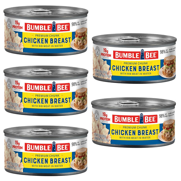 Bumble Bee Premium Chicken Breast with Rib Meat, Chunk in Water, 10