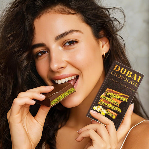 Zontixyrl 7.05oz Dubai Chocolate Bar Pistachio Rich Milk Chocolate with Creamy Pistachio Filling & Crispy Kadayif