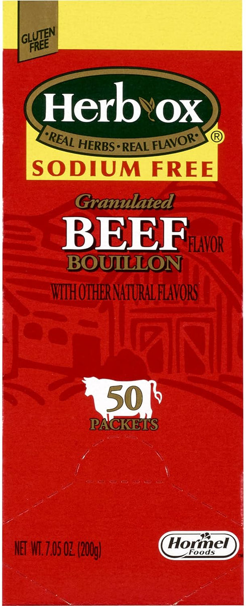 Herb-ox 100 Packets Sodium Free Bouillon Bundle,`Beef and Chicken, Total