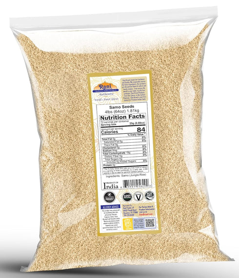 64oz (4lbs) 1.81kg Rani Samo Seeds Whole (Japanese barnyard millet / Jungle Rice/Moriyo/ Samak Rice) Echinochloa