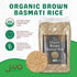 10 Jiva Organic Brown Basmati Rice Pound Bag - Premium Quality from India