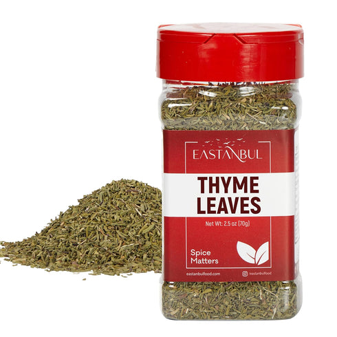 Eastanbul Thyme Leaves - 2.5oz Dried Thyme Herb, Mediterranean Flavor, Vegan, Exquisitely Fragrant