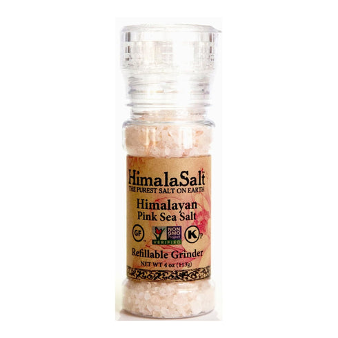 HimalaSalt 4 oz Refillable/Adjustable Himalayan Salt Grinder