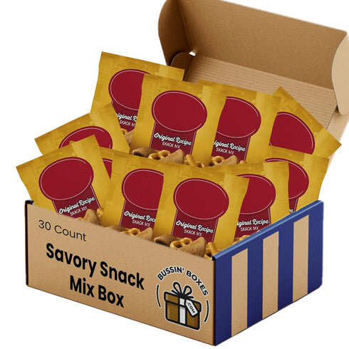 Savory Snack Mix 30 Count Individually Wrapped Snack Bags with Bold Flavor