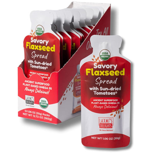 Laxmis Delights Savory Flaxseed Spread with Sun-dried Tomatoes - Spicy Charcuterie Board