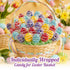 24 Count, Easter Eggs Lollipops with Natural Colors Individually Wrapped Candy Pops, Egg Shaped Lollipops For Baskets