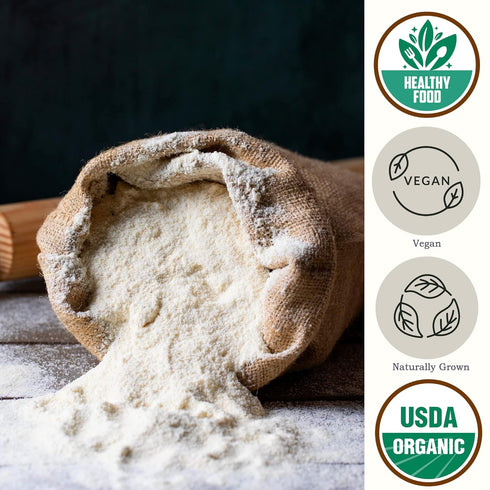 4.8 lb Be Still Farms Bulk Einkorn Flour Organic - Bread Flour for Baking - Ideal Whole Wheat All Purpose Flour