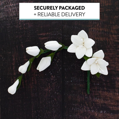 3 Count Global Sugar Art Freesia Sugar Cake Flowers Filler Spray, White, by Chef Alan Tetreault