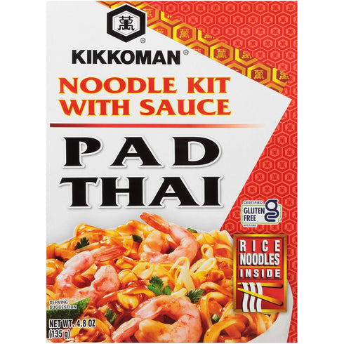 Kikkoman Gluten-Free Pad Thai Noodle Kit With Sauce, 4.8 Oz (Pack Of