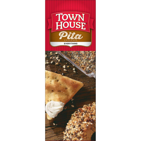 9.5oz Town House Pita Oven Baked Crackers, Party Snacks, Game Day, Everything Flavor Box