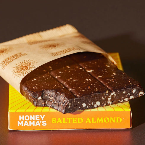 2.5 3-Serving Honey Mama's, Salted Almond Cocoa Truffle Bars, No Refined Sugar, Gluten Free, Dairy Free, Soy Free